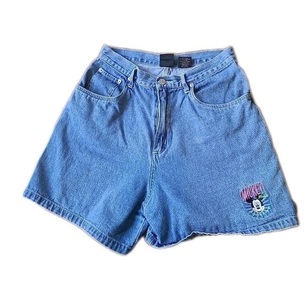 Vintage 90s Mickey Unlimited Jerry Leigh Disney Jean Mom Shorts 28x4 High Rise